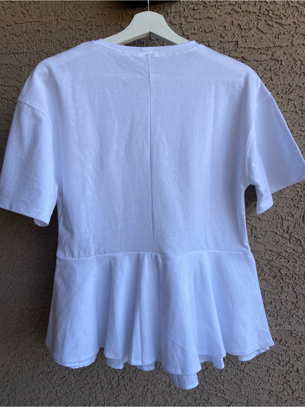 NWT Zara White Peplum Hem T-Shirt -Ref. 0264/445 - Picture 7 of 7